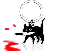 Joybble Cat Keyrings Gifts for Women, Cute Stuff Key Ring, Cute Key Chains for Woman, Black Cat Lovers Gifts for Woman Girls, Mini Animal Metal Keychain, for Friends Lovers Relative(01)