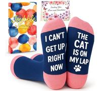 Joybble Cat Lover Gifts for Women, Great Gift Sets for Cat Lovers, Funny Socks for Her, Present for Women Birthday Unique, Birthday Present for Mum Ladies Wife Daughter (Blue Pink)