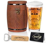 Joybble Dad Gifts, Daddy Birthday Gift Set, Father's Day Gifts - World's Best Dad Beer Glass, Premium Birthday Presents for Father, Gifts for Men, Ideal Gifts from Kids, with Greeting Card