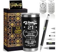 Joybble Gifts for Men, Mens 21st Birthday Gifts, Unusual Gifts Ideas for 21 Year Old Men, 20oz Stainless Steel Travel Tumbler Gift Set for Him, Cool 6 in 1 Multitool Pen Gadgets Presents for Son
