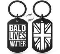 Joybble Gifts for Men, Unique Happy Birthday Keychain Gifts for Bald Him Friend Dad, Personalised Keyring Keychain Gift Ideas, Novelty Fun Key Rings Present for Christmas Birthday