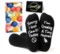 Joybble Pregnancy Gifts Mum to Be Gifts, Funny Socks for Pregnant New Mum, Congratulations Gifts for Women, Mummy to Be Gifts Women Ideas Funny Socks, Presents Growing a Tiny Human (Black)