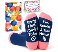 Joybble Pregnancy Gifts Mum to Be Gifts, Funny Socks for Pregnant New Mum, Congratulations Gifts for Women, Mummy to Be Gifts Women Ideas Funny Socks, Presents Growing a Tiny Human (Blue Pink)