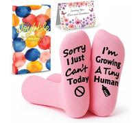 Joybble Pregnancy Gifts Mum to Be Gifts, Funny Socks for Pregnant New Mum, Congratulations Gifts for Women, Mummy to Be Gifts Women Ideas Funny Socks, Presents Growing a Tiny Human (Pink)