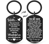 Joybble Son Gifts, Personalised Keyring Keychain Gift Ideas from Mum Dad, Unique Happy Birthday Keyring Keychain Gifts, Funny Key Rings Decoration, Cool Present for Christmas Graduation Birthday