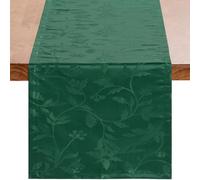 joybest Elegance Jacquard Christmas Table Runner, 14 x 72 Inch Spillproof Polyester Fabric Table Runner for Christmas Decoration, Holiday Dinner & Family Gathering, Green