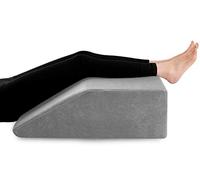joybest Leg Elevation Pillow 10 Inch with Cooling Gel Memory Foam Top, Wedge Pillow to Solve Back& Leg &Joint Pain, Acid Reflux, Heartburn, Snoring,Pregnancy(Grey)