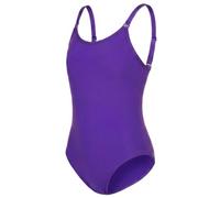 JoyBound Girls Ballet Camisole Leotard, Black & Nude & Purple Seamless Ballet Dance Gymnastics Leotard with Adjustable Straps, Crossed Back, Sizes 3-13 Years (Purple, 9-10 Years)