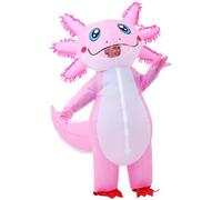 JOYBRO Inflatable Axolotl Costume for Adult, Funny Axolotl Suit, Full Body Animal Costumes, Blow up Costumes for Adults, Ideal for Halloween, Carnival, Mardi Gras, Themed Parties, One Size 160-190 cm