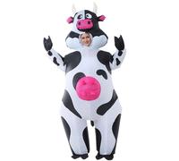 JOYBRO Inflatable Cow Costume Adult, Funny Cow Suit, Blow up Costumes for Men and Women, Perfect for Halloween, Carnival, Mardi Gras, Bachelor Parties, Cosplay and Themed Parties, One Size 160-190 cm
