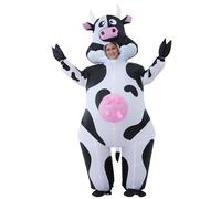 JOYBRO Inflatable Cow Costume for Adults, Funny Blow up Animal Suit for Men and Women, Perfect for Halloween, Carnival, Cosplay, Masquerade & Themed Parties, One Size 160-190 cm