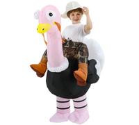 JOYBRO Inflatable Ostrich Costume for Kids, Funny Ride on Ostrich Costume for Boys and Girls Ages 8,9,10,11,12, Great for Halloween, Carnival, Theme Parties, Birthday Parties, One Size 120-150cm
