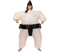 JOYBRO Inflatable Sumo Wrestler Suit Costume for Adult, Sumo Wrestler Inflatable Costume, Blow up Fat Suit Perfect for Fancy Families Member Game Halloween Costumes Party Cosplay, One Size 160-190 cm
