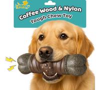 JoyBruko Dog Toys for Aggressive Chewers, Indestructible Squeaky Chew Toy to Keep Them Busy, Tough Nylon & Rubber Pitbull Bones for Training and Teeth Cleaning, Reduce Boredom for Medium Large Breed