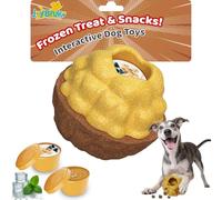 JoyBruko Interactive Dog Toys for Aggressive Chewers, /No Oil Needed/Smooth Screwing Frozen Treat Freezable Dog Puzzle Treat Dispensing Toy to Keep Them Busy for Small Medium Large Breeds
