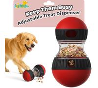 JoyBruko Interactive Dog Treat Puzzle Toys, Treat Dispensing Dog Enrichment Toys to Keep Them Busy, Adjustable Puppy Puzzle Feeder for Smart Dogs, Cognitive Toy for Small Medium Large Breed, Red