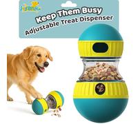JoyBruko Interactive Dog Treat Puzzle Toys, Treat Dispensing Dog Enrichment Toys to Keep Them Busy, Adjustable Puppy Puzzle Feeder for Smart Dogs, Cognitive Toy for Small Medium Large Breed, Blue
