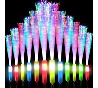 Joycabin 12 Pack LED Glow Sticks, LED Light Up Sticks Glow, Fibre Optic Wand with 3 Modes Flashing, Glow Sticks Party Favors, Fibre Optic Light Stick for Wedding, Raves, Party, New Years Eve, Easter