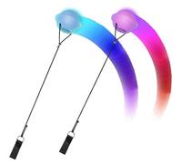 Joycabin 2 Pcs LED Poi Balls Set, Luminous Planet POI Juggling Balls with 7 Colors and Strobe Effect, LED Poi Ball for Beginners, Kids and Adults, Dancing, Camping, Light Shows, Raves