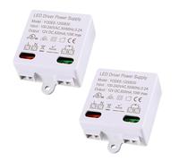Joycabin 2 x 12V/DC 0-10W LED Transformer, Mini Transformer, Power Driver, Electronic Transformer for 12V LED Lights and LED Lights