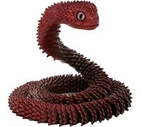 Joycabin 3D Printed Animals, 3D Printed Snake Fidget Toy, Articular Mobility 3D Printed Animal, Fidget Mini Animals Toy Articular Mobility Toys for Adults and Kids Autism/ADHD (60cm - Black Red)