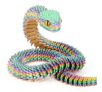 Joycabin 3D Printed Animals, 3D Printed Snake Fidget Toy, Articular Mobility 3D Printed Animal, Fidget Mini Animals Toy Articular Mobility Toys for Adults and Kids Autism/ADHD (60cm - Multicolor)
