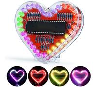 Joycabin LED Soldering Exercise Set, Heart-Shaped RGB LED Soldering Project, DIY Soldering Exercise Set, Electronic Kit for Students, Teaching and Learning Training, Valentine's Day, Handmade Gifts