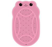 JOYCANO Bathtub Mat Non Slip, Shower Mat for Kids with Natural Rubber no Plastic Smells, Baby Bath Mat for Tub Non Slip with Strong Suction Cups, 30"x18", PVC-Free, Safe Comfortable Fun for Kids, Pink