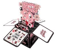 Joycard 50th Birthday Card, 50th Birthday Decorations for Women, Happy Birthday 3D Cards for 50 Year Old Mother, Birthday Gift Box for Wife