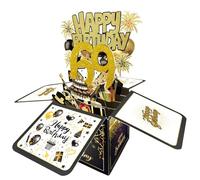Joycard 69th Birthday Card, 69th Birthday Decorations for Women Men, Happy Birthday 3D Cards for 69 Year Old Mother Dad, Birthday Gift Box for Wife Husband
