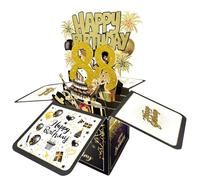 Joycard 88th Birthday Card, 88th Birthday Decorations for Women Men, Happy Birthday 3D Cards for 88 Year Old Grandpa Grandma, Birthday Gift Box for Mother Dad