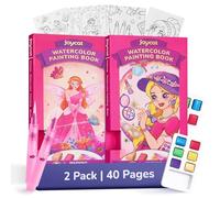 JoyCat 2 Pack Pocket Paint with Water Coloring Books for Kids