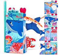 JoyCat Baby Books 0-6 Months, Infant Tummy Time Toys Sensory Books for Babies, Touch Feel Activity Soft Crinkle Cloth Book, Travel Toy for 0 3 6 12 Months Boy Girl Gifts Christmas Stocking Stuffers