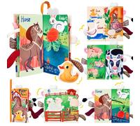 JoyCat Baby Toys 0-6 Months Farm Tails Sensory Books for Babies