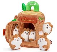 JoyCat Baby Toys 6-12 Months - Soft Baby Treehouse with 5 Sensory Squirrels