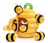 JoyCat Baby Toys 6 Month Old - Soft Baby Beehive with 5 Sensory Bees