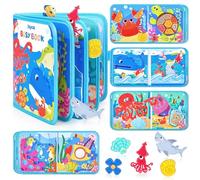 JoyCat Busy Book for Toddlers 1-3, Montessori Busy Board, Ocean Theme