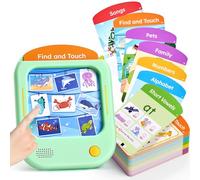 JoyCat Kids Learning Tablet, Phonics Talking Flash Cards, Learn to Read with 156 Pages, 40+ Themes, 600+ Words, 100+ Interactive Games, Screen-Free Toddler Learning Toys Gifts for 2-6 Year Old