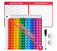JoyCat Math Chart Fidget Toy, Bubble Sensory Poppet for Counting Addition, Educational Tool for Kids Teacher Classroom, Stress Relief Toy