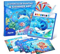 JoyCat Paint with Water Coloring Books & Shimmer Art (Marine Life) | Art & Craft Activity, No Mess Art for Kids Ages 4-8, Craft Kits & Supplies, DIY Creative Activity, Gifts for Girls & Boys