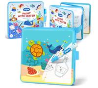 JoyCat Paint with Water Colouring Book for Toddlers, Under the Sea | Mess Free Water Painting Book with Water Pen, Foldable Design, Reusable Travel Activity Book, Gifts for Toddler Kids 3-5