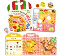 JoyCat Reusable Sticker Book - Jelly Stickers for Toddlers, Pizza-Making