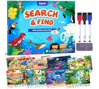 JoyCat Search and Find Activity Books, Animal Preschool Learning Activities for Toddlers & Kids, Travel Toys for Road Trip Car and Airplane, Busy Toy, Educational Game Gifts for Boys Girls Ages 3-5