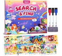 JoyCat Search and Find Activity Books, Educational Toy for Girls Ages 3-5, Preschool Learning Activities for Toddlers & Kids, Road Trip Travel Toys for Car & Airplane, Gifts for 3 4 5 6 Year Olds