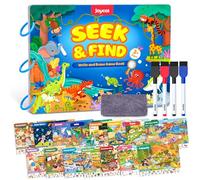 JoyCat Seek & Find Game Books - Preschool Learning Activity for Toddlers & Kids Ages 3-5, Travel Activities Toys for Road Trip Car Airplane, Busy Book Birthday Gifts for Girls and Boys Ages 4-8
