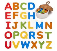 JoyCat Silicone Alphabet Magnetic Letters, 26 Uppercase ABC Fridge Magnets for Toddlers 1-3 & Kids, Baby Learning Refrigerator Toy Set, Preschool Birthday Gifts for Boys & Girls