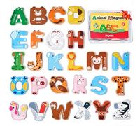 JoyCat Wooden Thick Alphabet Magnets for Toddlers Fridge Cute Animal