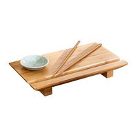 Joyce Chen 55-1106, Bamboo Sushi Board Set, 6-Inch by 10-1/2-Inch