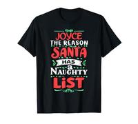 Joyce Christmas Santa Saying Funny Joyce Name Value Graphic T-Shirt