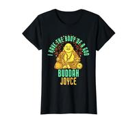 Joyce Fat Buddah Saying Funny Joyce Name Value Graphic T-Shirt, Women, Black, S